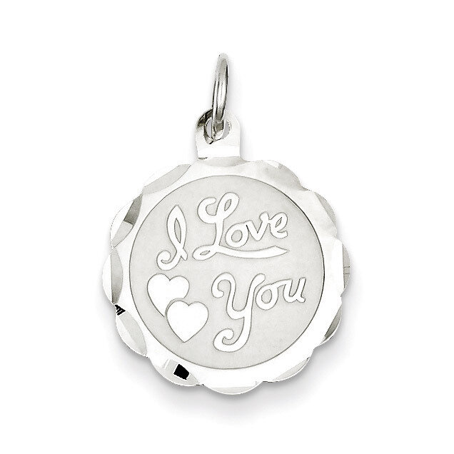 I Love You Disc Charm Sterling Silver QC2232, MPN: QC2232, 883957524719