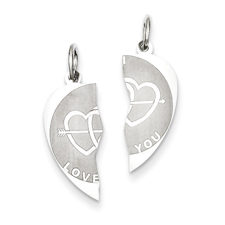 2-piece I Love You Disc Charm Sterling Silver QC2242, MPN: QC2242, 883957532349
