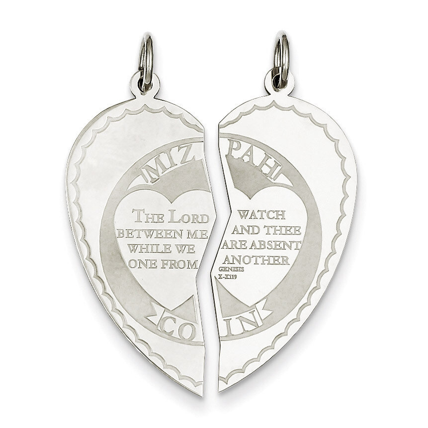 Breakapart Mizpah Charm Sterling Silver QC2243, MPN: QC2243, 191101181115