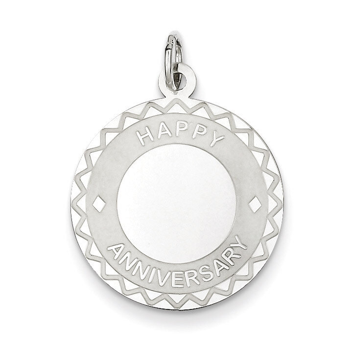 Happy Anniversary Disc Charm Sterling Silver QC2272, MPN: QC2272, 883957524726