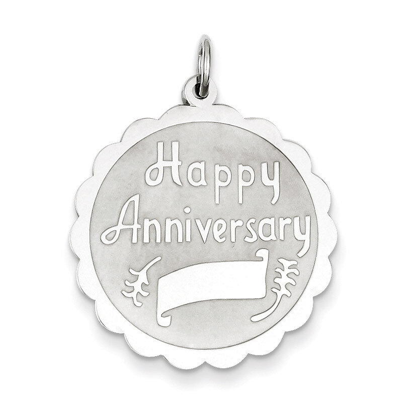 Happy Anniversary Disc Charm Sterling Silver QC2289, MPN: QC2289, 883957529042