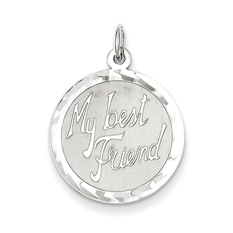 My Best Friend Disc Charm Sterling Silver QC2339, MPN: QC2339, 883957501031