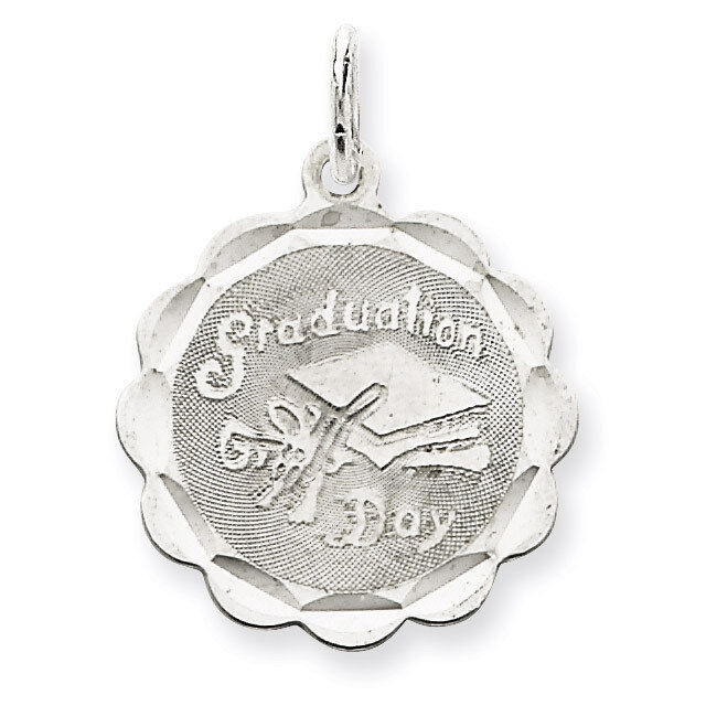 Graduation Day Disc Charm Sterling Silver QC2434