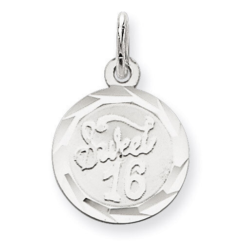 Sweet Sixteen Disc Charm Sterling Silver QC2453, MPN: QC2453, 191101181382