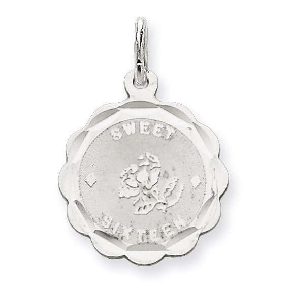 Sweet Sixteen Disc Charm Sterling Silver QC2455, MPN: QC2455, 883957532394