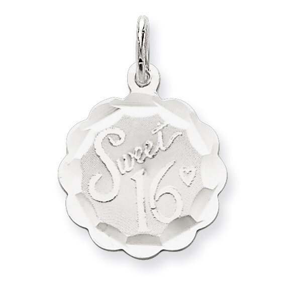 Sweet Sixteen Disc Charm Sterling Silver QC2456, MPN: QC2456, 883957849300