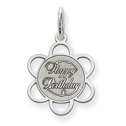 Happy Birthday Disc Charm Sterling Silver QC2464, MPN: QC2464, 191101181412