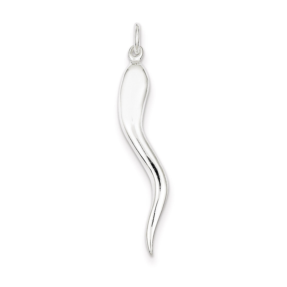 Italian Horn Pendant Sterling Silver QC264, MPN: QC264, 883957975283