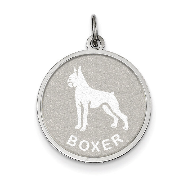 Boxer Disc Charm Sterling Silver QC2674, MPN: QC2674, 883957136578