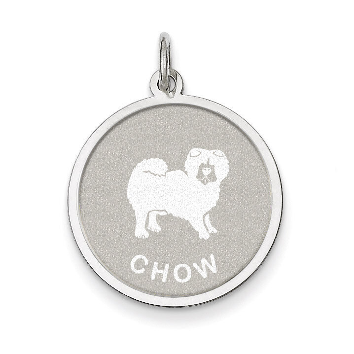 Chow Disc Charm Sterling Silver QC2679