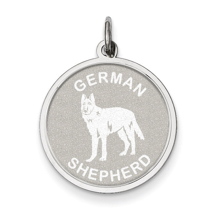 German Shepherd Disc Charm Sterling Silver QC2686, MPN: QC2686, 883957136691