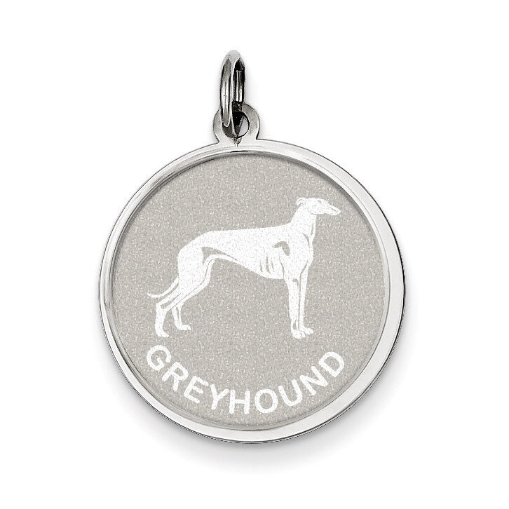 Greyhound Disc Charm Sterling Silver QC2690, MPN: QC2690, 883957137216