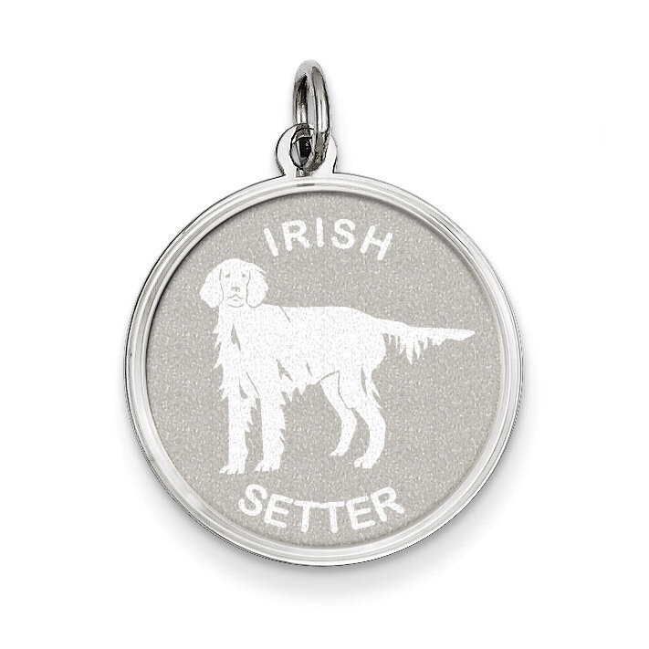 Irish Setter Disc Charm Sterling Silver QC2691, MPN: QC2691, 883957137223