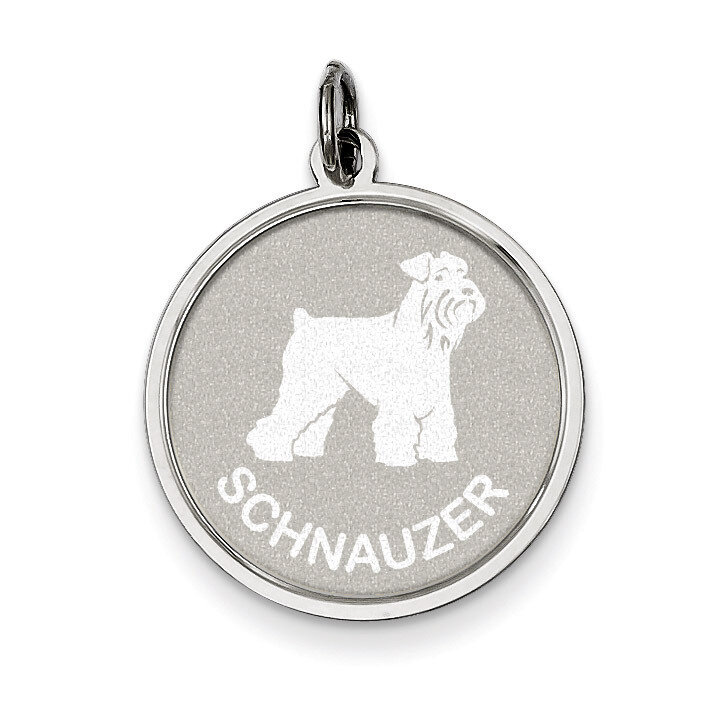 Schnauzer Disc Charm Sterling Silver QC2704, MPN: QC2704, 883957137339