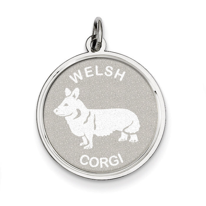 Welsh Corgi Disc Charm Sterling Silver QC2712, MPN: QC2712, 883957137414
