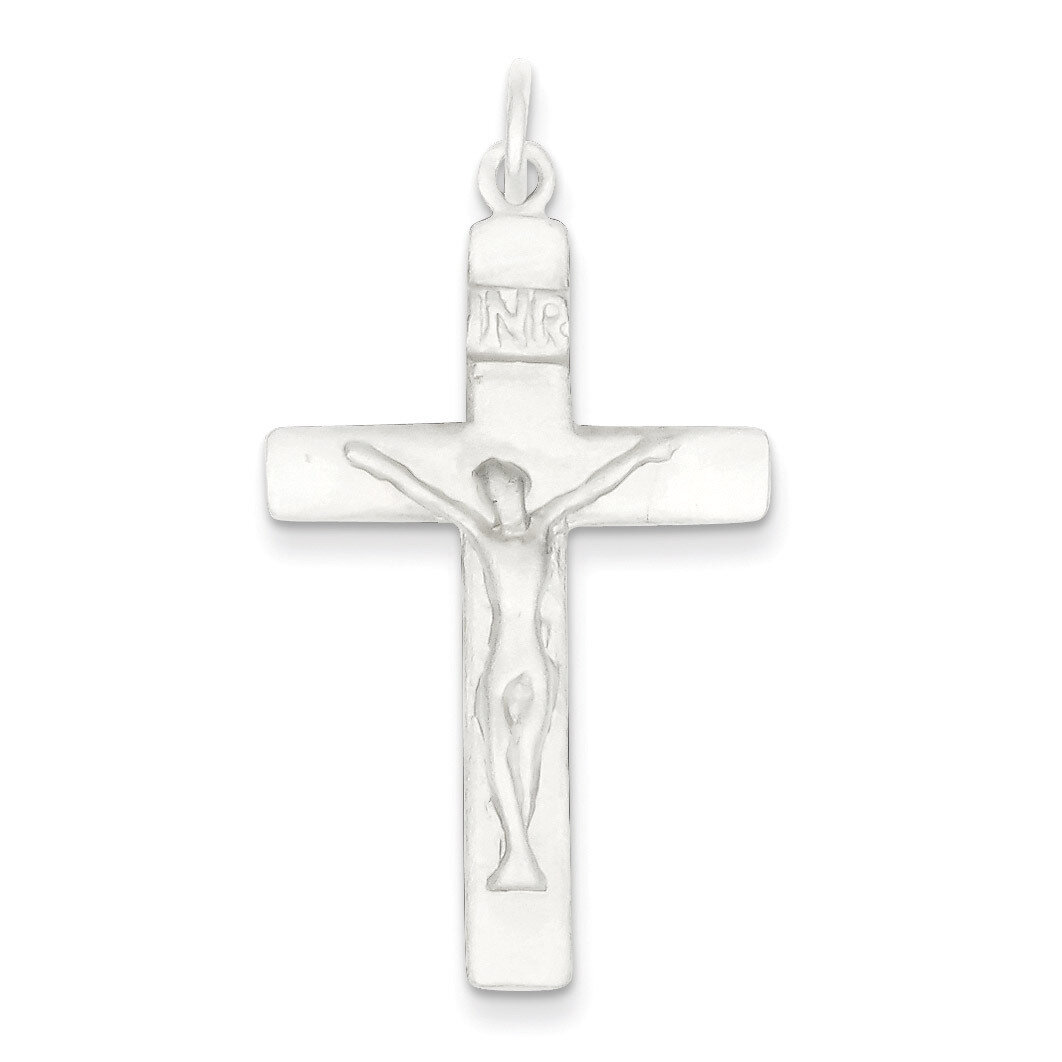 INRI Crucifix Pendant Sterling Silver Satin QC2840, MPN: QC2840, 883957283180
