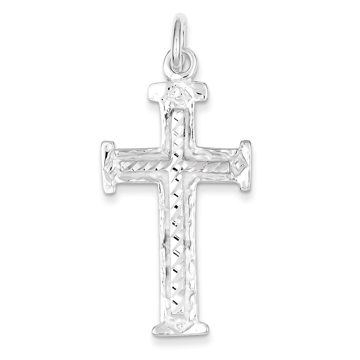 Cross Pendant Diamond-cut Sterling Silver QC2879, MPN: QC2879, 883957542195