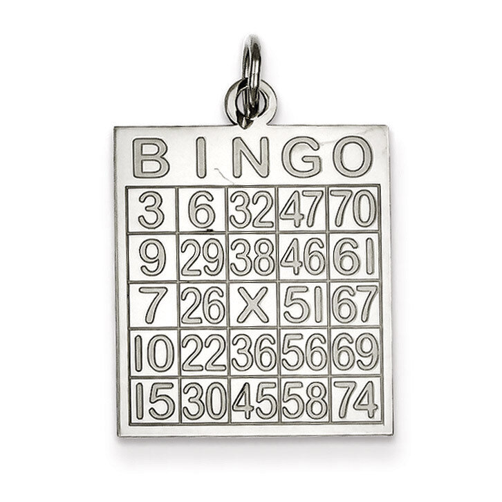 Bingo Card Pendant Sterling Silver QC293, MPN: QC293, 883957577777
