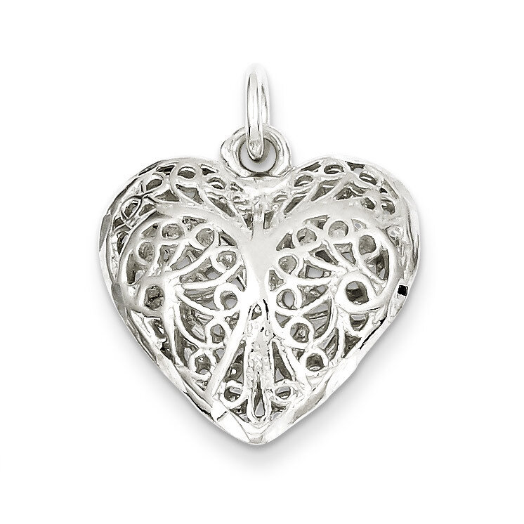 Heart Charm Sterling Silver QC3064