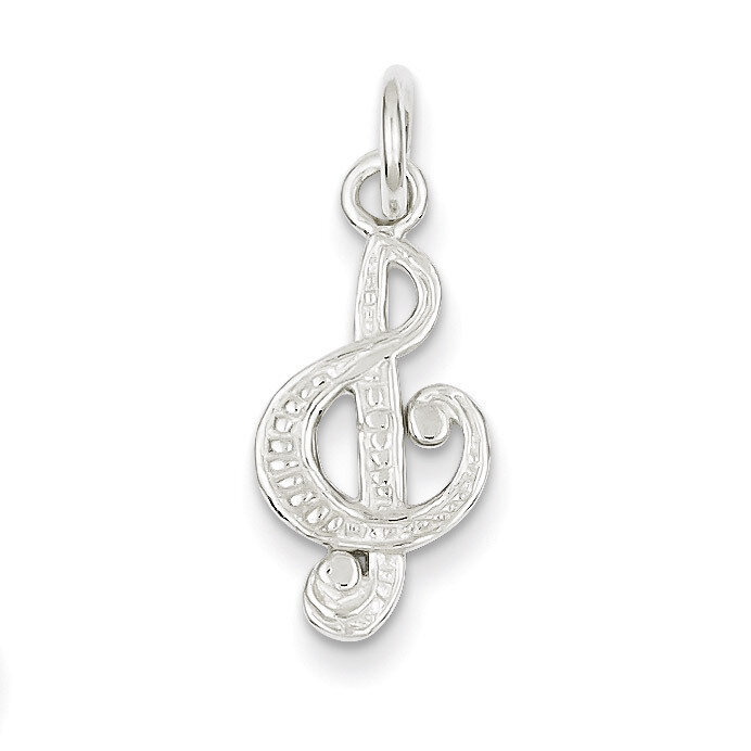 Treble Clef Charm Sterling Silver QC3083, MPN: QC3083, 883957907604