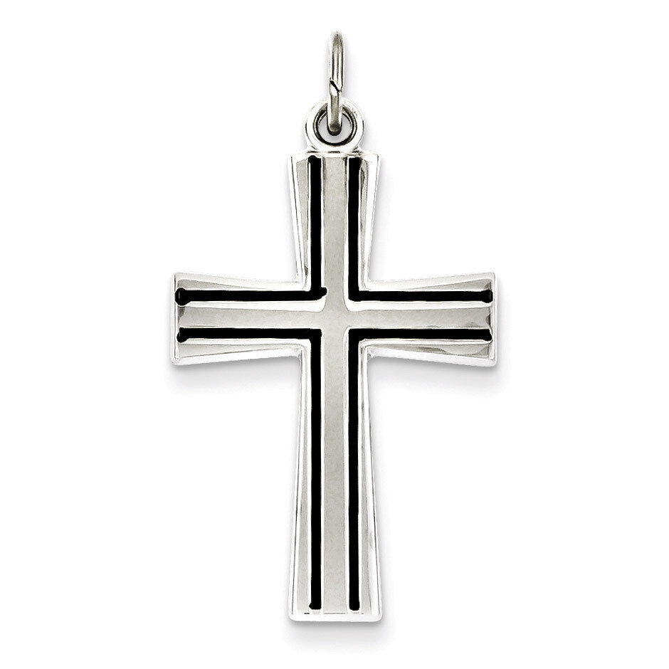 Latin Cross Charm Sterling Silver Enameled QC3238, MPN: QC3238, 883957283371