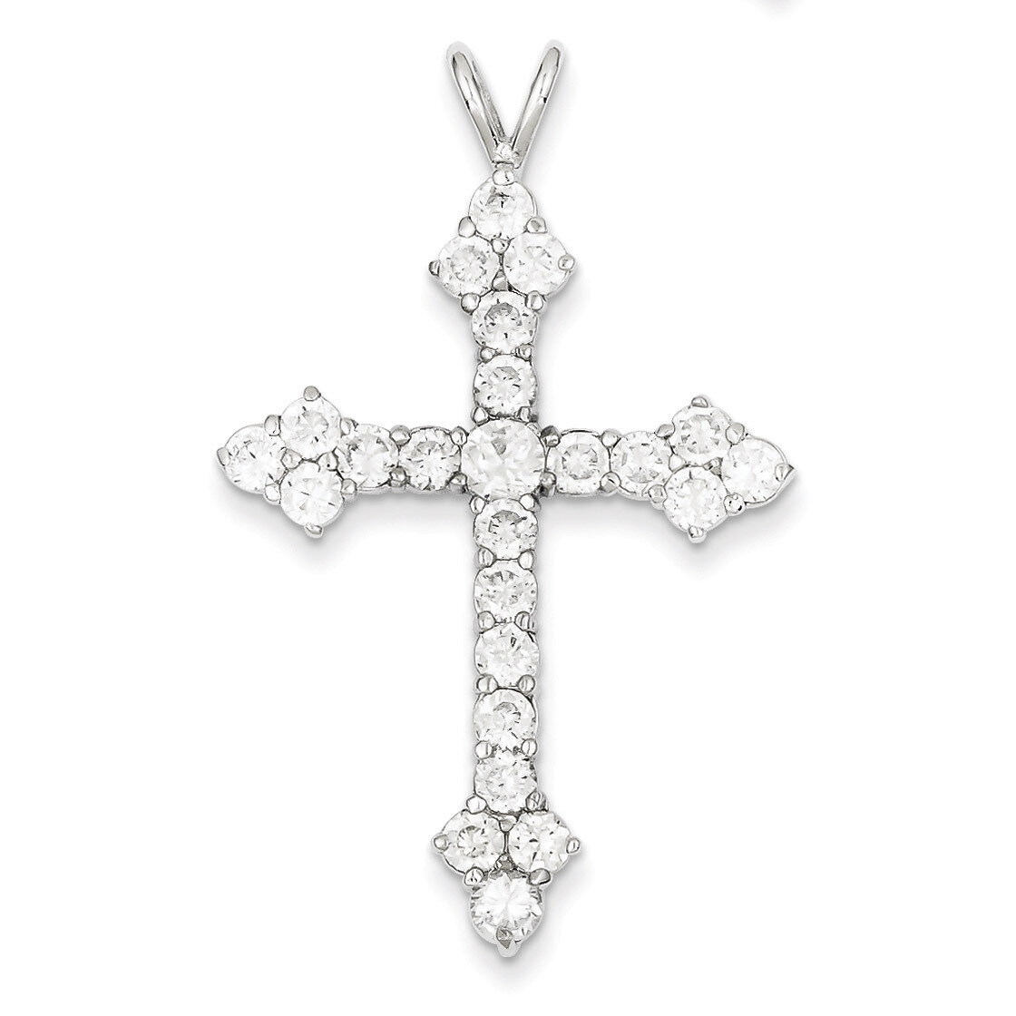 Cross Pendant Sterling Silver Diamond QC3317, MPN: QC3317, 883957908106