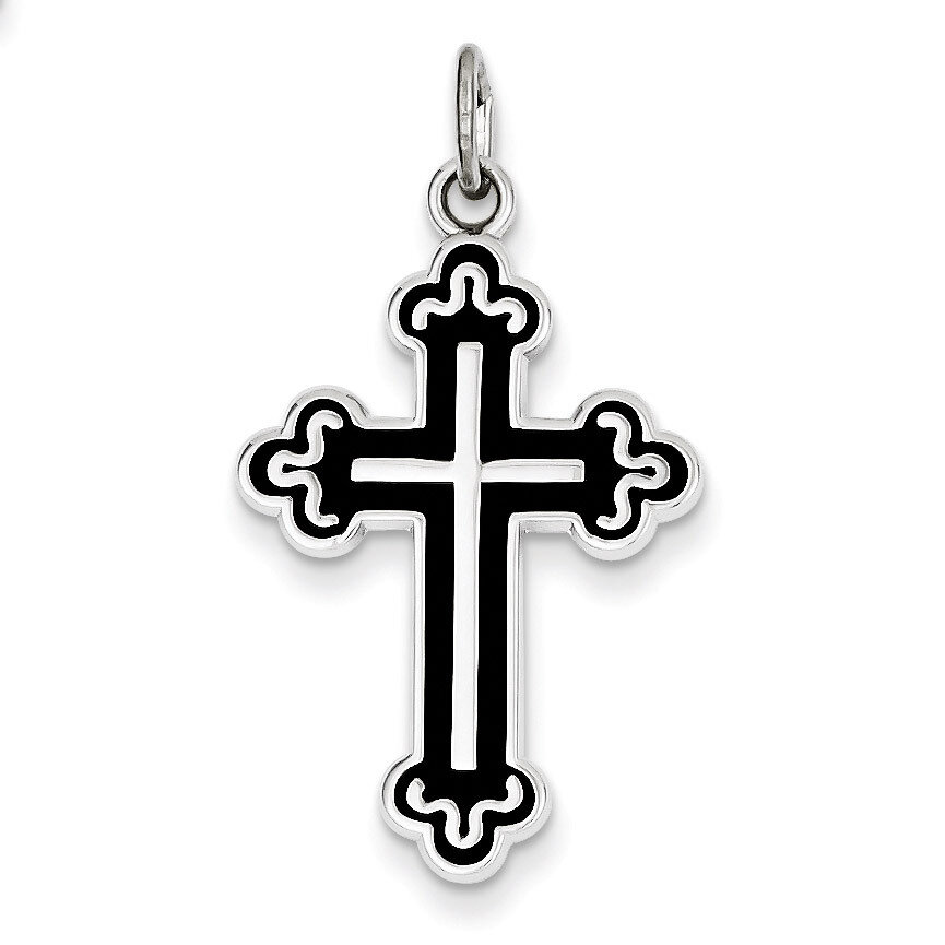 Cross Pendant Sterling Silver Enameled QC3349, MPN: QC3349, 886774107615