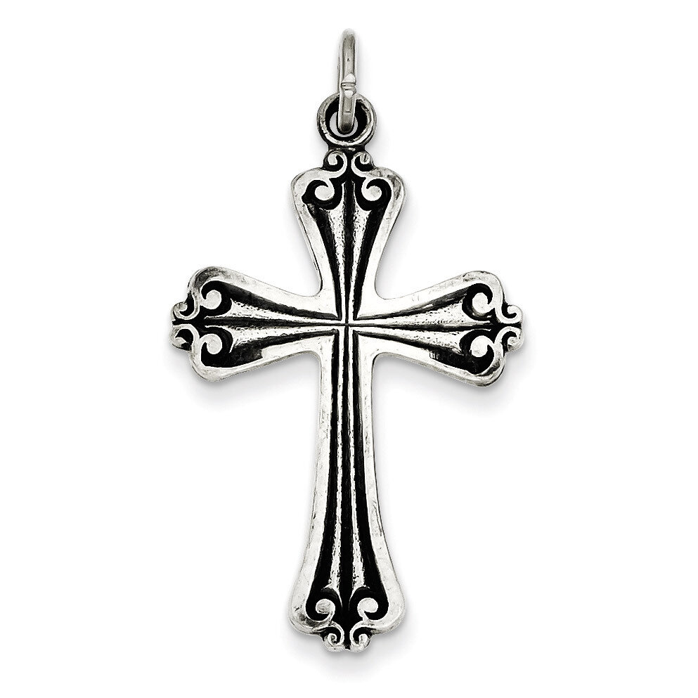 Cross Pendant Antiqued Sterling Silver QC3355, MPN: QC3355, 191101181542