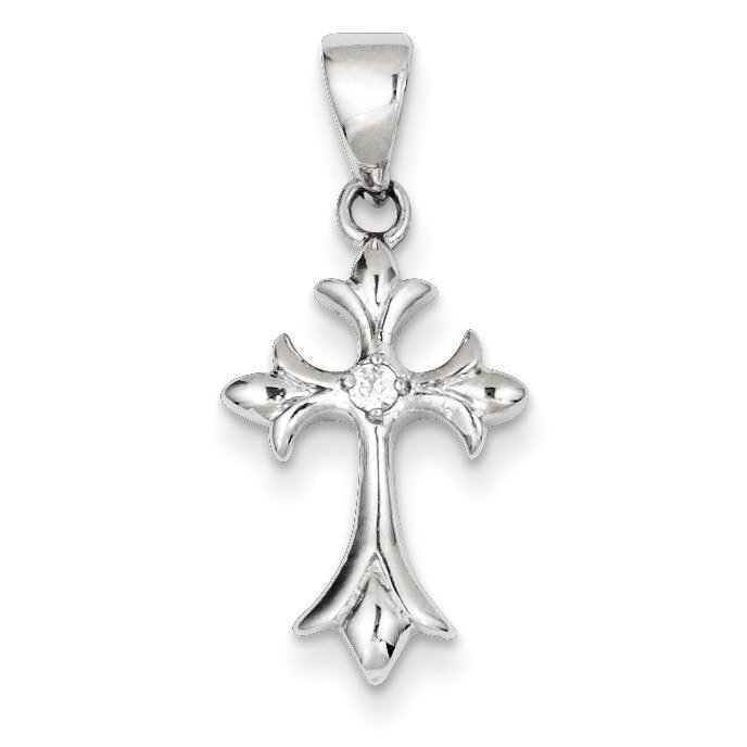 Cross Pendant Sterling Silver Diamond QC3358, MPN: QC3358, 883957908113