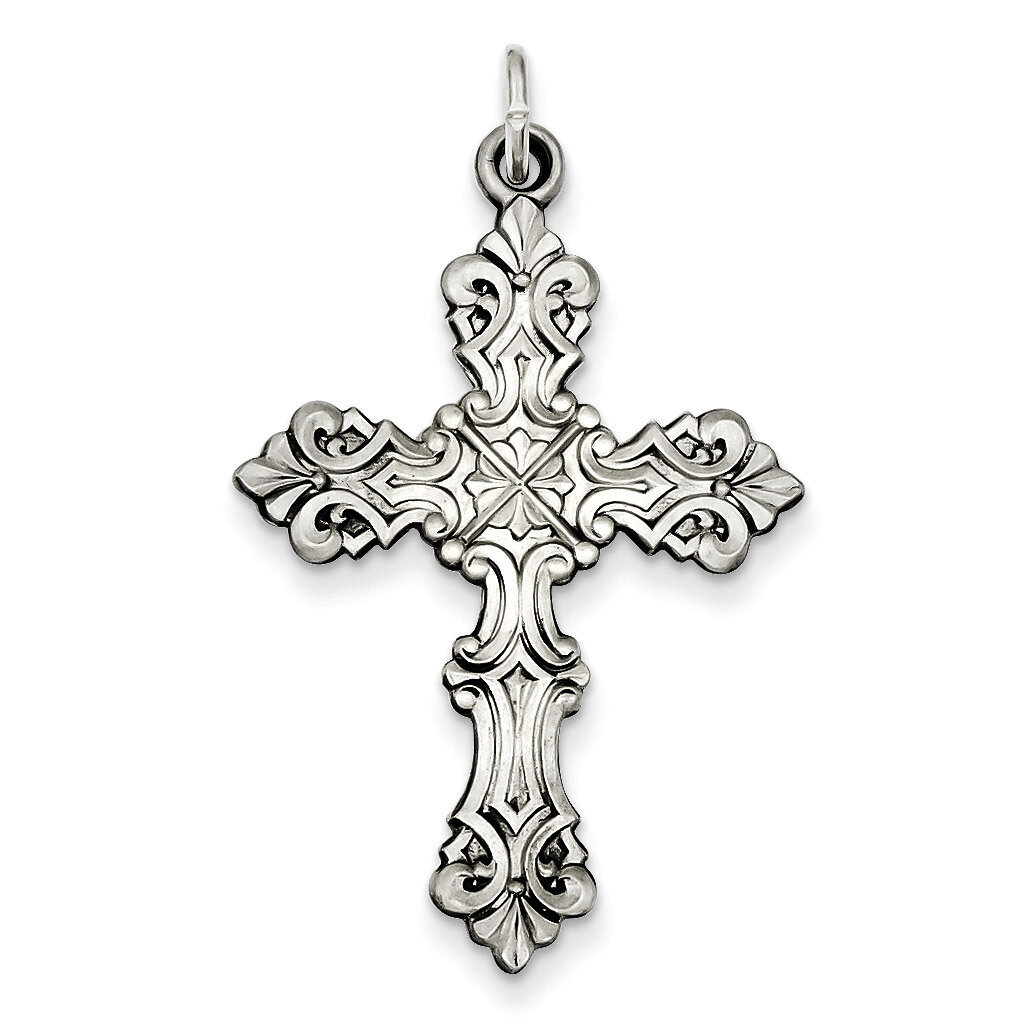 Cross Pendant Antiqued Sterling Silver QC3359, MPN: QC3359, 191101181559
