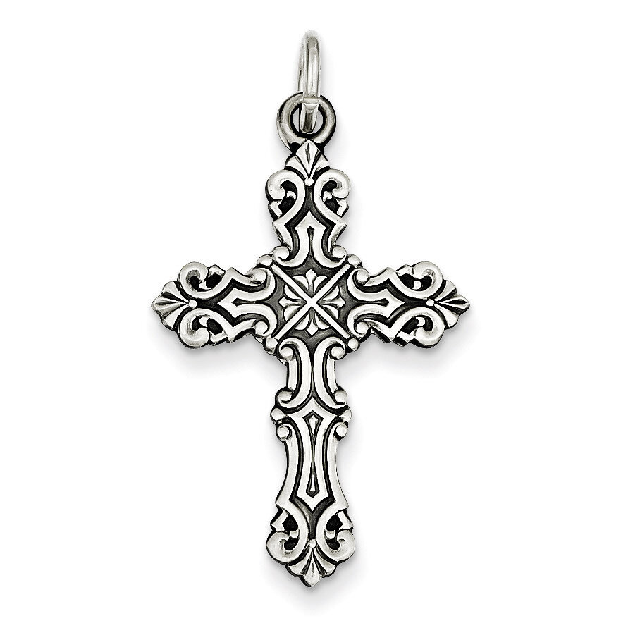 Cross Pendant Antiqued Sterling Silver QC3360