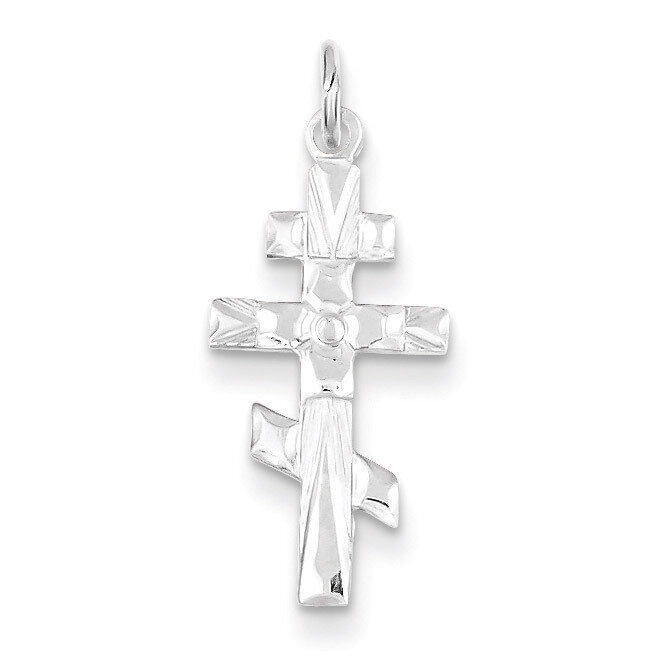 Eastern Orthodox Cross Charm Sterling Silver QC3376