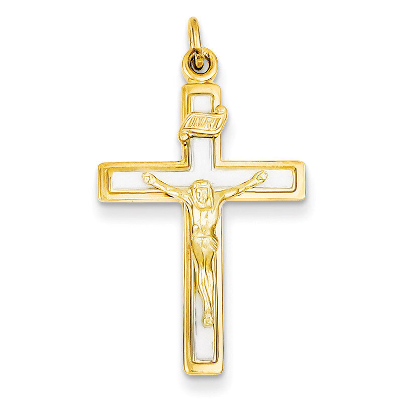 Enamel &amp; Vermeil INRI Crucifix Charm Sterling Silver QC3390, MPN: QC3390, 883957283500