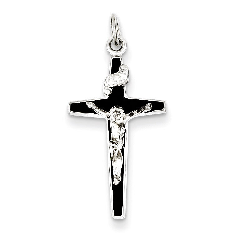 Crucifix Charm Sterling Silver Enameled QC3397, MPN: QC3397, 883957518770