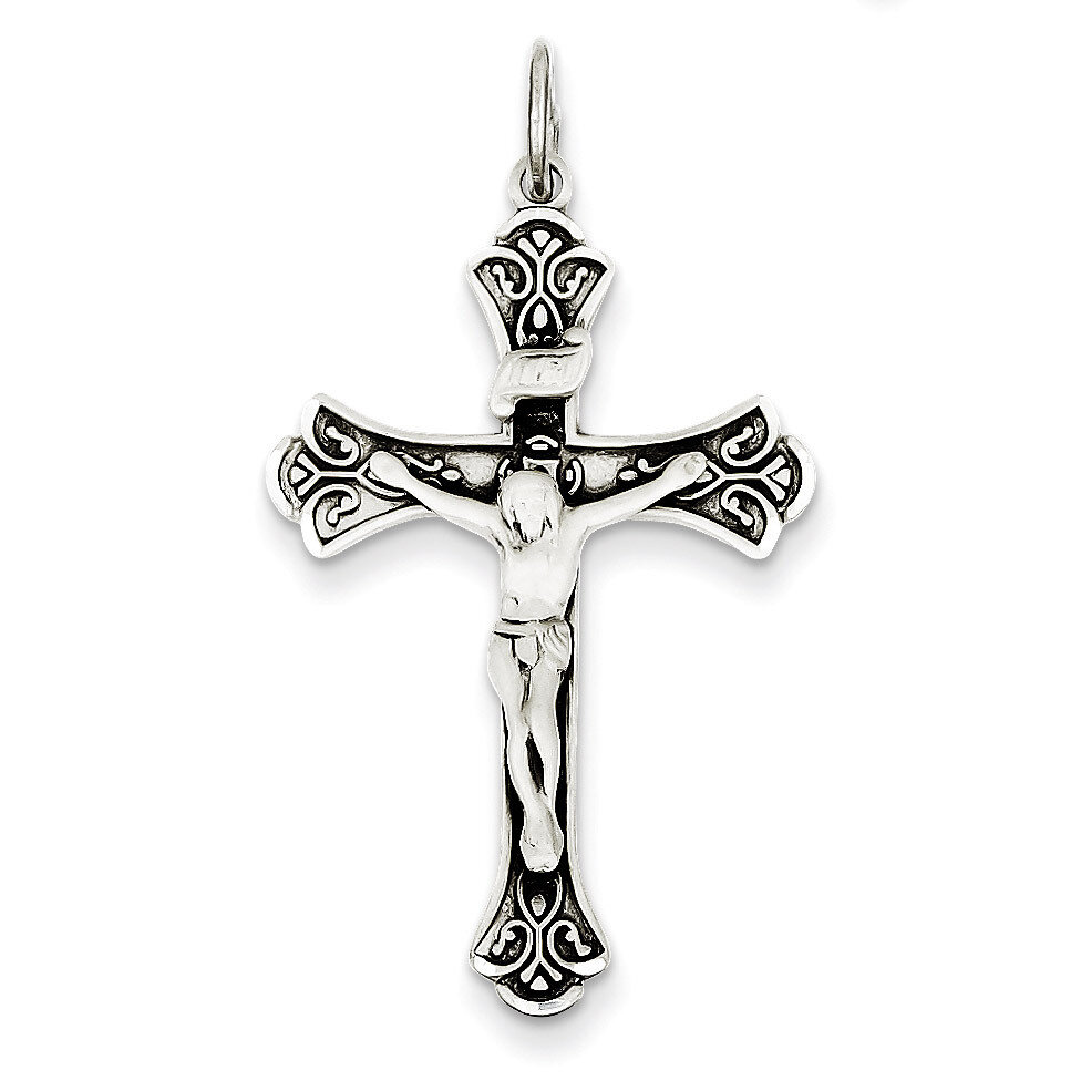 INRI Crucifix Pendant Antiqued Sterling Silver QC3418, MPN: QC3418, 883957495750
