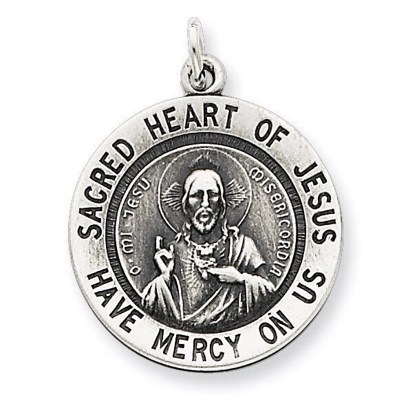 Sacred Heart of Jesus Medal Sterling Silver QC3459