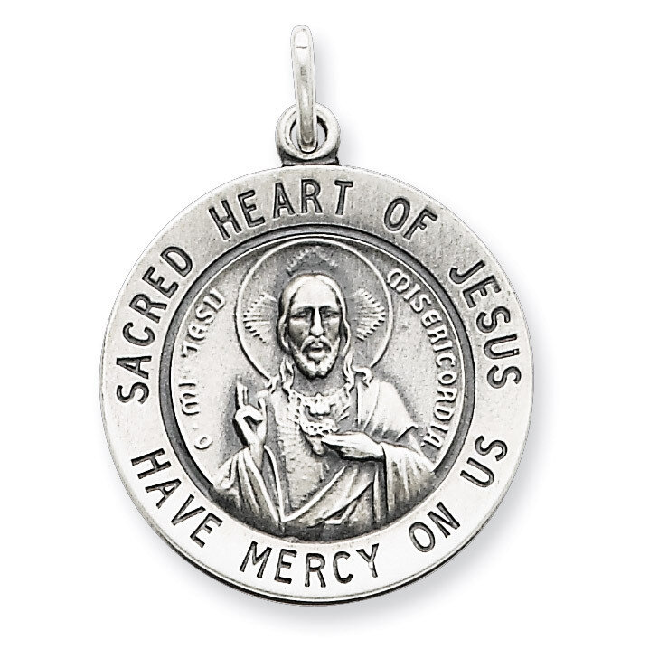 Sacred Heart of Jesus Medal Sterling Silver QC3460