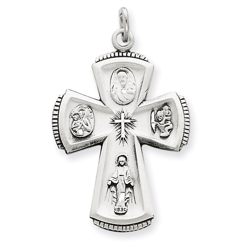 Cross Pendant Antiqued Sterling Silver QC3467, MPN: QC3467, 886774107790