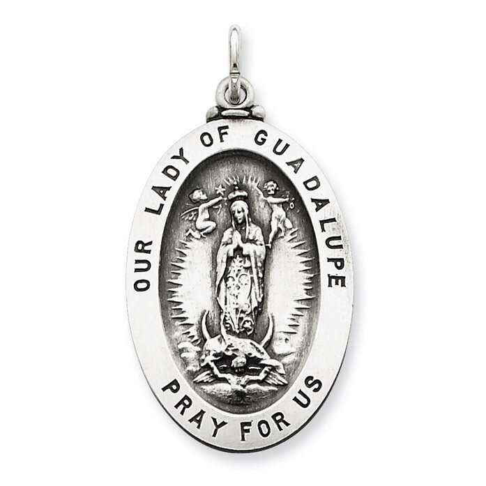 Our Lady of Guadalupe Medal Sterling Silver QC3475, MPN: QC3475, 191101181696