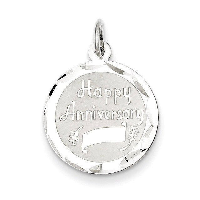 Happy Anniversary Disc Charm Sterling Silver QC348, MPN: QC348, 883957458731