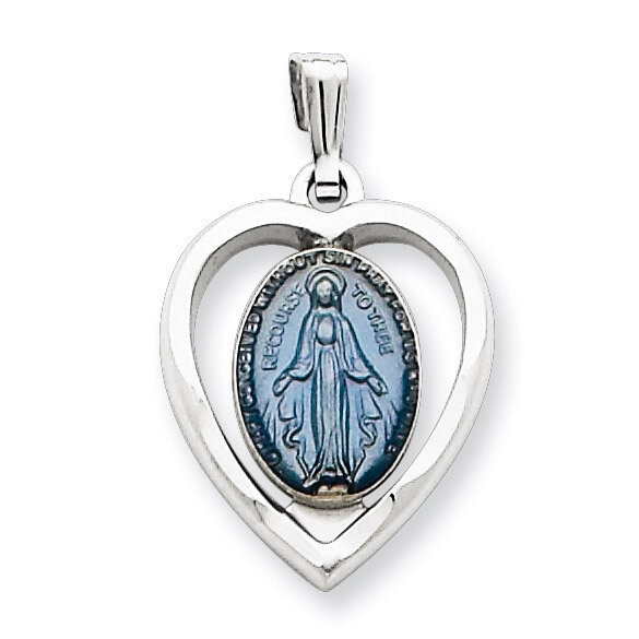 Miraculous Heart Medal Sterling Silver QC3504