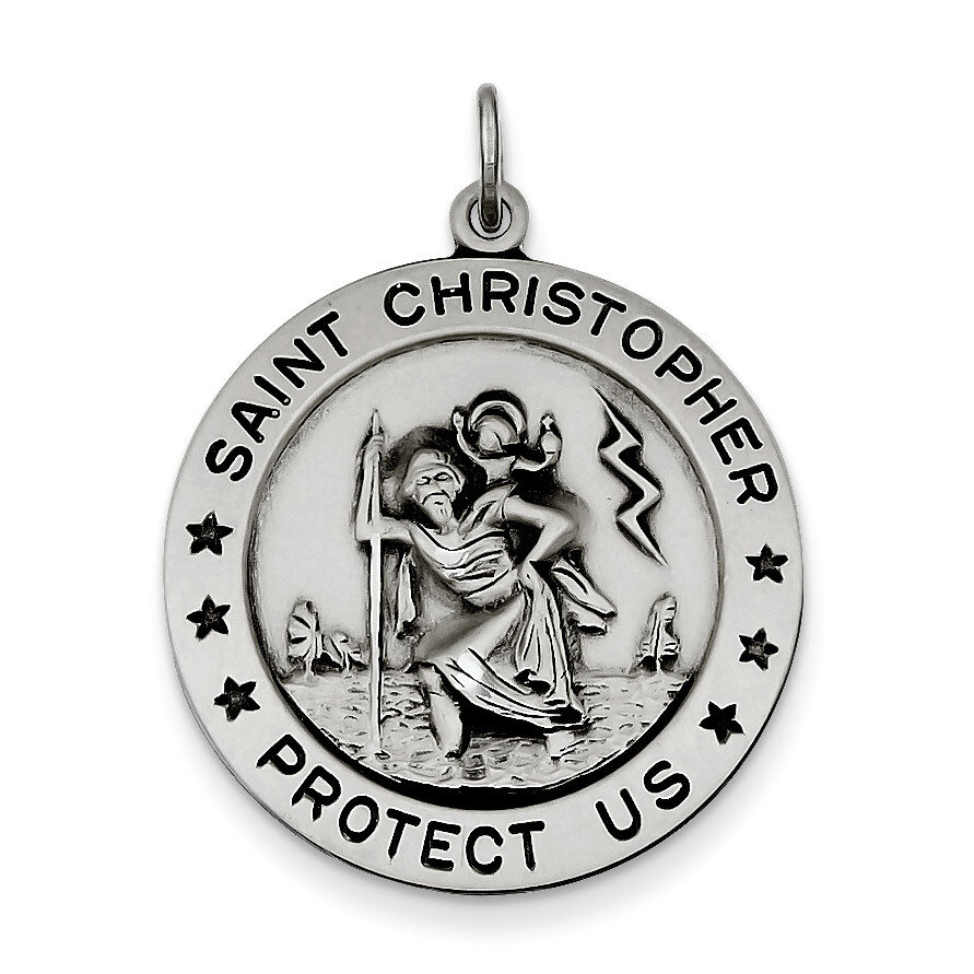 Saint Christopher Medal Sterling Silver QC3527, MPN: QC3527, 886774108117