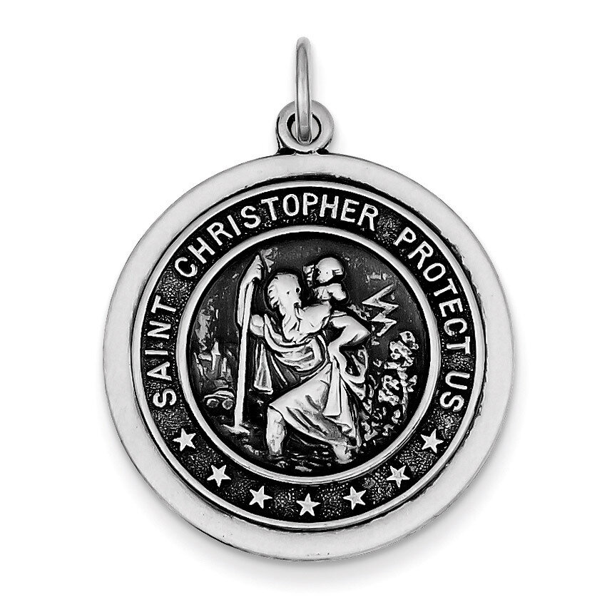 Saint Christopher Medal Sterling Silver QC3528, MPN: QC3528, 886774583051