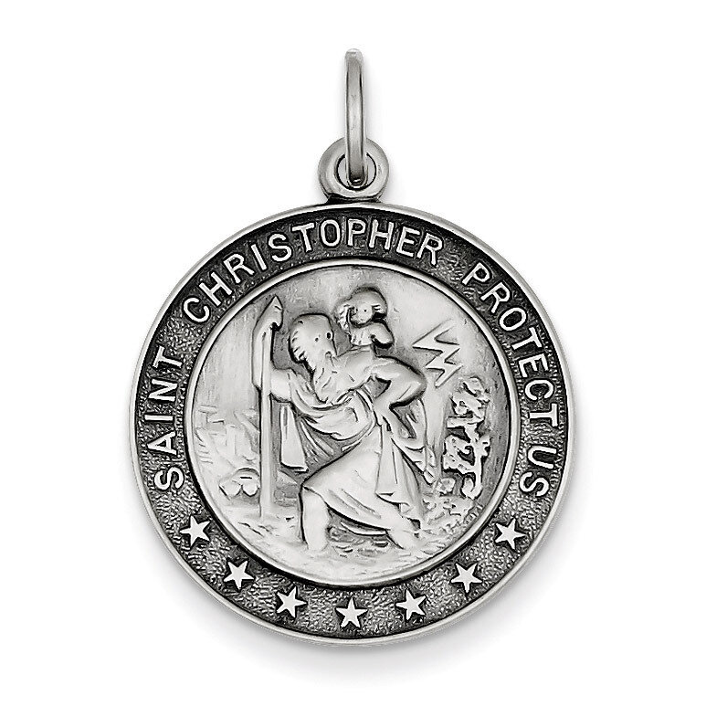 Saint Christopher Medal Sterling Silver QC3533, MPN: QC3533, 886774582993