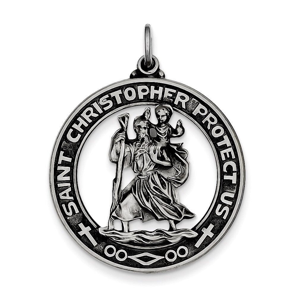Saint Christopher Medal Sterling Silver QC3536, MPN: QC3536, 886774582702