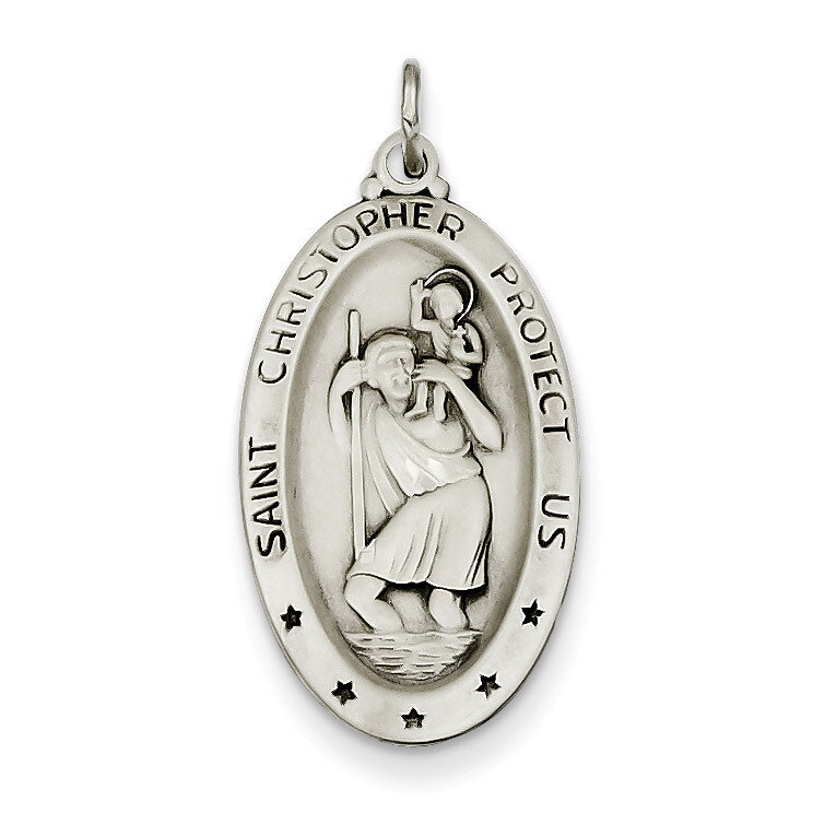 Saint Christopher Medal Sterling Silver QC3549