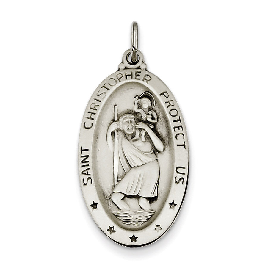 Saint Christopher Medal Sterling Silver QC3550, MPN: QC3550, 886774108315