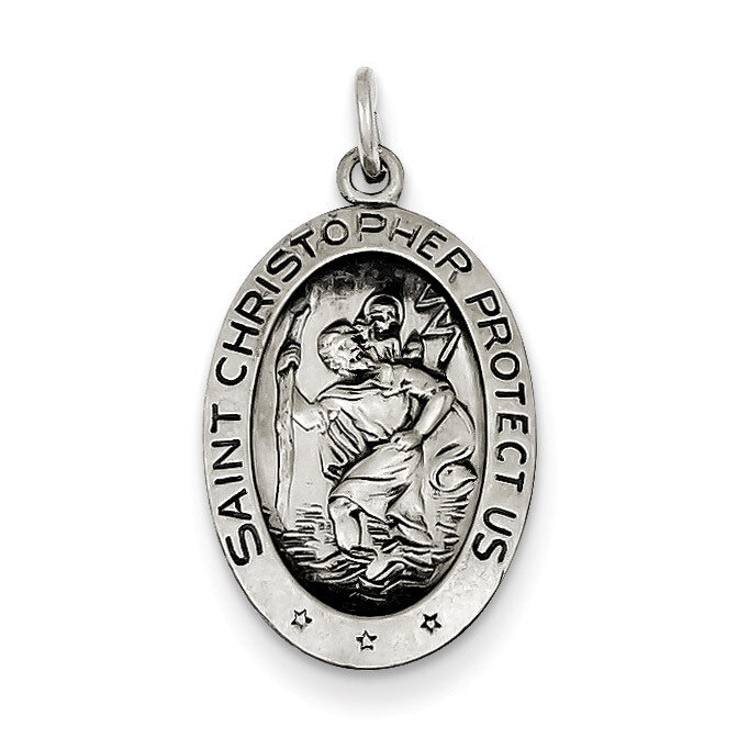 Saint Christopher Medal Sterling Silver QC3556