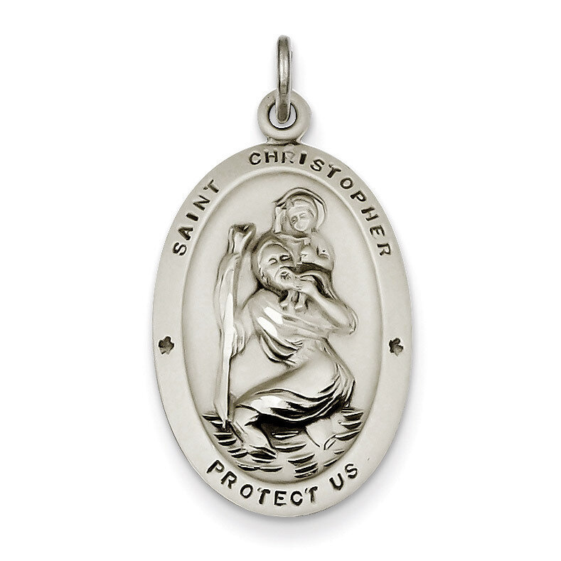 Saint Christopher Medal Sterling Silver QC3559, MPN: QC3559, 886774108377