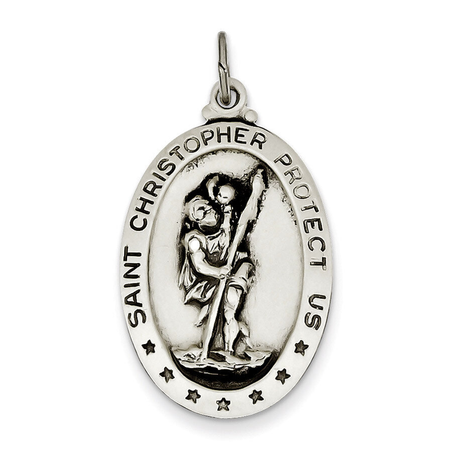 Saint Christopher Medal Sterling Silver QC3560
